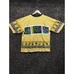 Vintage A'milano Shirt Pop Show Aztek Color‎ Block 90s Yellow Streetwear